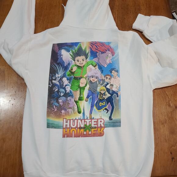 NWOT Hunter X Hunter Group Poster Hoodie in White - Size M - Picture 2 of 7